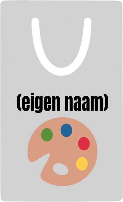 Hacebo® - kleurenpallet met eigen naam metalen boekenlegger - Kunst - kunstenaars/kunstenaressen - iemand die houdt van kunst of kunst maken - verjaardag - cadeau - kado Bladwijzer boekenleggers - 7.6 cm x 5cm
