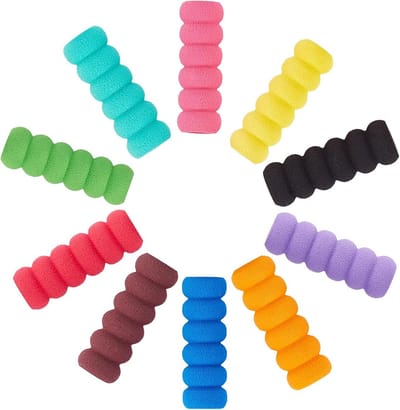 Potlood Grips - Pen Houders - Comfortabel Schrijven - Ergonomisch Ontwerp - 30 Stuks - 10 Kleuren
