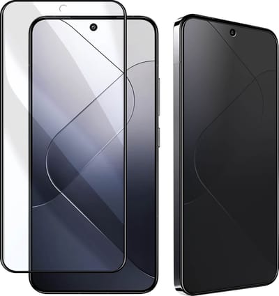 ENKAY, Screenprotector geschikt voor Xiaomi 14 - 9H Tempered Glass & Privacy Filter & Anti-Scratch, Zwart