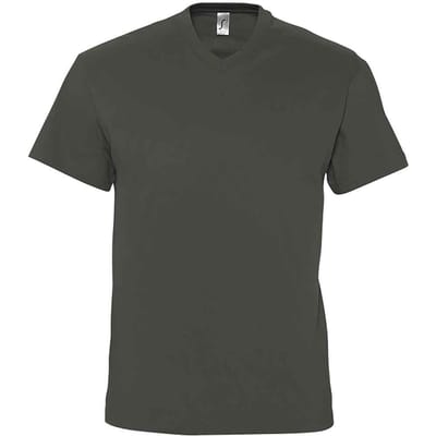 SOLS Heren Victory V-hals T-shirt (Donkergrijs massief)