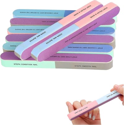 Nagelvijlen Set - Nagelbuffer Blokken - Nagelverzorging Thuis - Professionele Kwaliteit - 8 Stuks - Multicolor