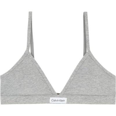 Soutien-gorge Calvin Klein Letter Confort Respirant Sous-vêtements Femme Gris QP3128O-P7A L gray
