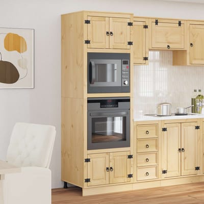 vidaXL - Kast - SKI - HoningBruin - 66 - x - 58 - x - 207 - cm - Massief - grenenhout