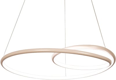 Lumidora Hanglamp 75462 - THIMO - Ingebouwd LED - 35.0 Watt - 3150 Lumen - 2700 Kelvin - Beige - Zand - Kunststof - Met dimmer - ⌀ 50 cm