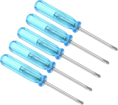 kruiskopschroevendraaier, 1,6 mm maat 45 mm lengte, stalen kruiskopschroevendraaier met antislipgreep - (Toepassingen: voor brillen, horloges, elektronica, computer), 5 stuks