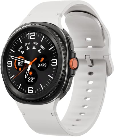 Siliconen bandje - geschikt voor Samsung Galaxy Watch 8 (40mm) / Galaxy Watch 8 (44mm) / Galaxy Watch 8 Classic - gespsluiting - Maat M/L - wit