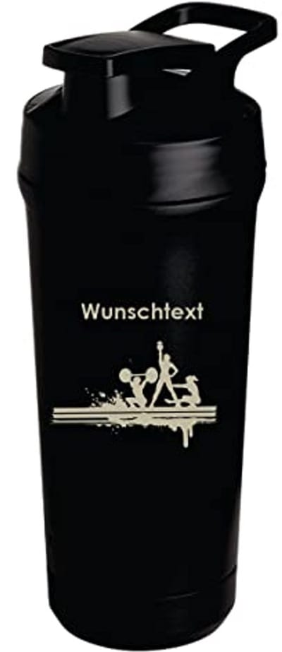 Individueel gegraveerde roestvrijstalen shaker 750 ml - lekvrij deksel, vaatwasmachinebestendig - ideaal voor eiwitshakes en fitnessdranken
