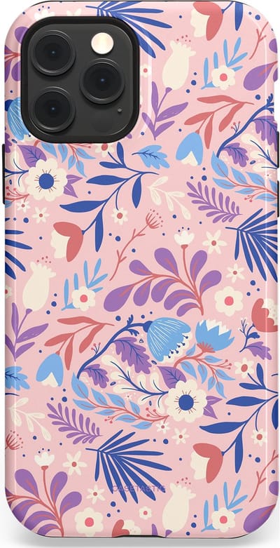 Casetastic Hoesje Geschikt voor Apple iPhone 12/12 Pro Magsafe - Stijlvolle Beschermende Duo-layer Case - Bloeispel