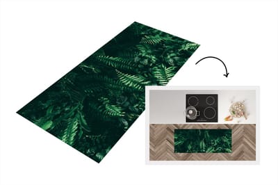 Keukenloper - Loper keuken - Bladeren - Collage - Tropisch - 120x50 cm - Keukenloper vinyl