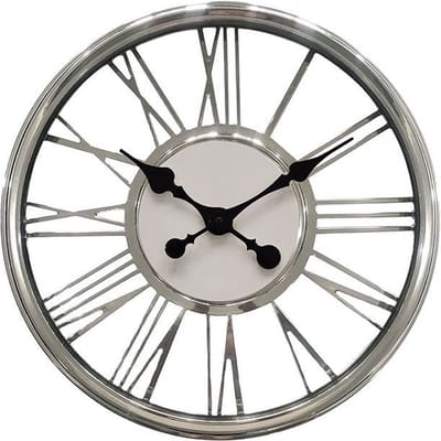 WANDKLOK CNR085-1 ZILVER 44CM