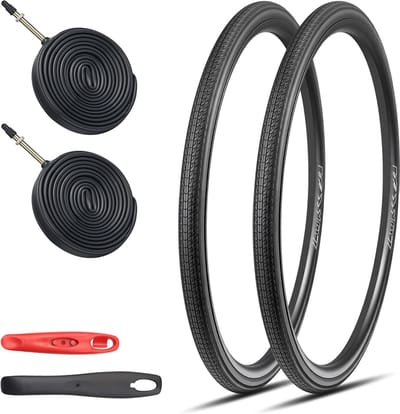 Fietsbanden Set - Banden Binnenbanden - Veilig Fietsen - Inclusief Bandenlichters - 2x 700x35c - Zwart