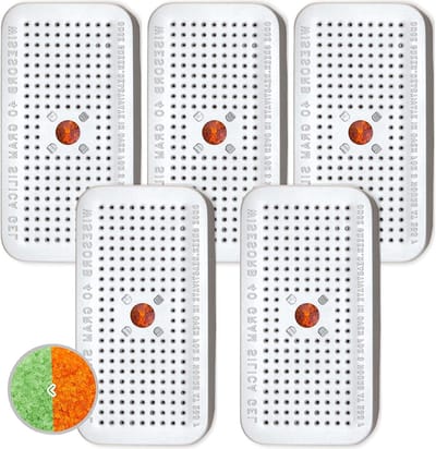 Silica Gel Canisters - Vochtvreters Herbruikbaar - Bescherming Tegen Vocht - Kleurindicator - 5 Stuks 40 Gram - Oranje