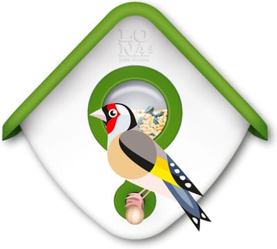 Tuinvogel Voersilo H1 Groen Zaden Vetbollen Houder Vogelvoer Huisje Zaad Vogelzaad Voerhouder Vogel