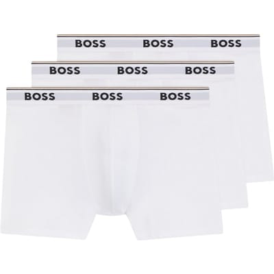 Boss Boxershorts met logo voor heren (set van 3) (Wit)