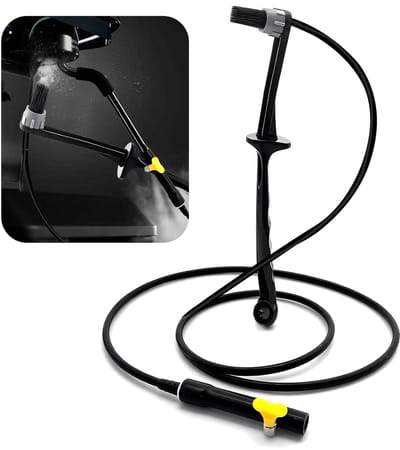 Stoomborstel voor Koffiemachine en Espresso - 36 Inch Silicone Reinigingsslang - Stoompijp Reiniger met Lepeluiteinde - Effectief Onderhoudsgereedschap voor Barista's - Zwart