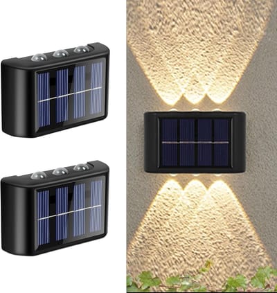 Zonne-energie Wandlampen voor Buiten - Draadloze IP65 Tuinverlichting met Instelbare Verlichting