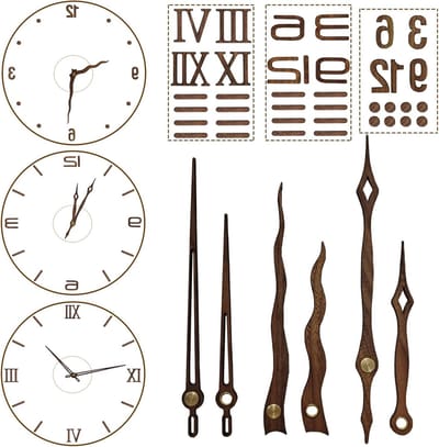 3 Sets Wandklok Wijzers en Cijfers, DIY Digitale Klok Onderdelen, Klok Mechanisme en Accessoires voor Klok Reparatie