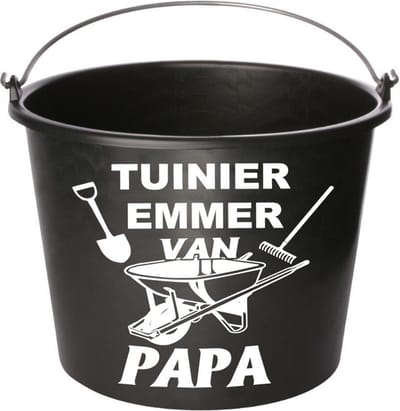 Emmer tekst - spreuk - tuinier emmer van papa - verjaardag geschenk- inhoud 12 liter