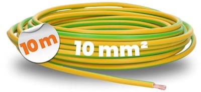Flexibele Aardingskabel 10 meter 10 mm² - PVC Bedradingslijn - Aderleiding voor Diverse Toepassingen