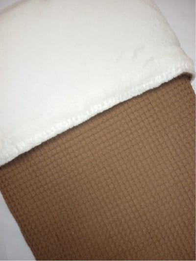Oogappel Wafelstof Cottonfleece Ledikantdeken 100x140 cm Cacao-Bruin