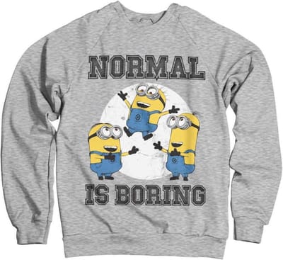 Minions Sweater/trui -2XL- Normal Life Is Boring Grijs