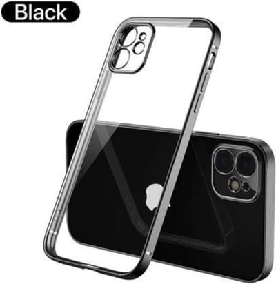 ShieldCase Hoesje geschikt voor Apple iPhone 11 vierkante metallic case - zwart - Stijlvolle Beschermcase - Luxe en Uniek Design - Kras- en Schokbestendige Hoes - Duurzaam Telefoonaccessoire