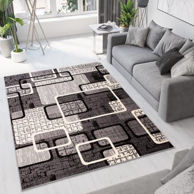 Tapiso Dream Vloerkleed Grijs Woonkamer Slaapkamer Laagpolig Tapijt Maat- 160x220