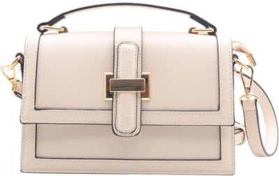 Flora & Co - trendy crossbody handtasje - lange draagriem - beige