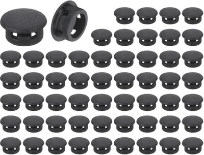 Ronde Plastic Doppen - Meubeldoppen Beschermdoppen - Vloeren Beschermen - PE Plastic Materiaal - 10mm Buisdiameter - Zwart