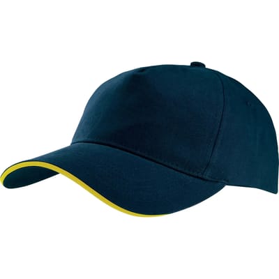 K-up Pet Met 5 Panelen En Contrasterende Bies KP124 - Navy / Yellow - One size