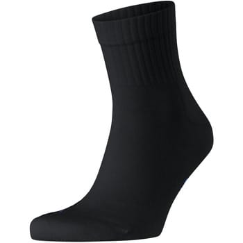 FALKE Run Rib crew eenkleurig katoen functioneel materiaal sokken unisex zwart - maat 42-43