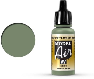 Vallejo Hobbyverf Acrylverf - 71126 Model Air IDF Green - Acryl Verf flesje - 17 ml