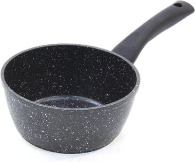 Aluminium Steelpan - Kookpan Koekenpan - Dagelijks Koken - Natuurlijke Anti-aanbaklaag - Diameter 20 cm - Zwart
