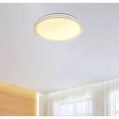 Globo Veleno LED plafondlamp, wit, Ø 49 cm, glittereffect