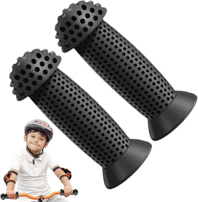 Kinder Stuurgrepen - Fiets en Step - Veilige Grip - Anti-slip Rubber - 15cm Lengte - Zwart