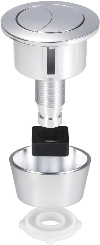 Toilet Spoelknop - Dubbel Spoelmechanisme - Water Besparen - Eenvoudige Installatie - 7x5x5 cm - Diverse Opties