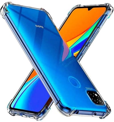 Hoesje Geschikt voor: Xiaomi Redmi 9C - Anti Shock Silicone Bumper - Transparant