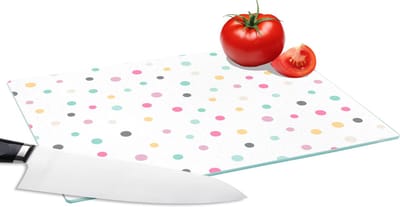 Glazen Snijplank - 28x20 - Confetti - Pastel - Patronen - Snijplanken Glas
