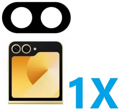 Camera lens Protector 1x Geschikt voor: Samsung Galaxy Z Flip 6 - screen protector - glas - bescherm je camera - beschermglas - Zwart