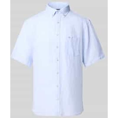 Fynch-Hatton Overhemd Premium Short Sleeve Linnen Button-Down New Breeze / male