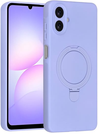 Telefoonhoesje geschikt voor Samsung Galaxy A07 4G - Magnetische Backcover met Ringstand - Geschikt voor MagSafe-accessoires - FuturiQ - Lila