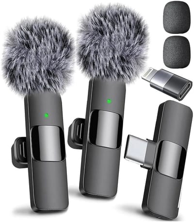 Innovastore Draadloze microfoon - Lavaliermicrofoon - Podcast microfoon - Audio-opnamemicrofoon -