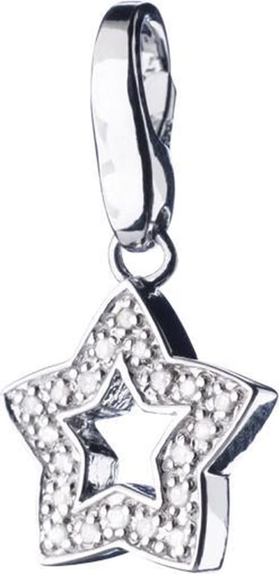 Charm | bedel | zilver | zirkonia |hanger | ster