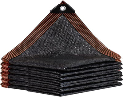 Schaduwnet Zwart, Zonbeschermingsnet, Schaduwgaas voor buitenterras Tuin Pergola Kasplanten, Schaduwzeilen, Zonneschermnet met oogjes, 85% UV-bescherming Schaduwnetwerk, Schaduwdoek-2x3m(6.6*9.8ft)