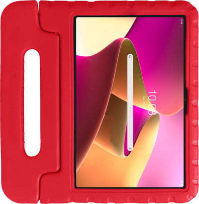 Hoes - Geschikt voor Lenovo Tab M10 Plus (3e / 3rd Generatie) - Kinderhoes Shockproof Bumper - Kidsproof Case - Tablet Hoesje - Kinder Hoesje Cover - Rood