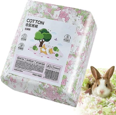 Konijnenbakvulling - Bodembedekking Kleine Dieren - Zachte Kooibedekking - Effectieve Geurcontrole - 22 x 13 x 13 cm - Roze