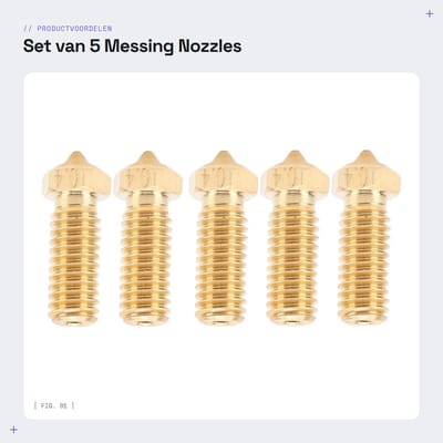 Dailygoods- Nozzles 5PCS 0.4mm - Messing - Stabiele Extrusie - Gemakkelijk Reiniging - Precisietechniek - Compatibel met PLA/ABS/PETG/TPE/TPU/PC - 3D Printer Mondstuk