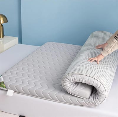 Vouwmatras 8 cm - Logeermatras Campingmatras - Comfortabel Slapen - 4-laags Ademend - 85 x 200 cm - Grijs