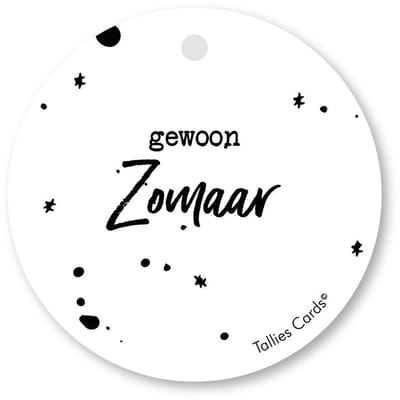 Tallies Cards - kadokaartjes  - bloemenkaartjes - Gewoon zomaar - Black&White - set van 5 kaarten - zomaar - aardigheidje - groetjes - 100% Duurzaam