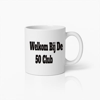 Welkom Bij De 50 Club Mok – Grappig 50e Verjaardagscadeau – Mijlpaal Verjaardagsmok – Keramische Mok 330ml